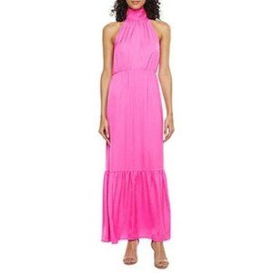 🆕 NORDSTROMS• 🩷 Hot Pink Sleeveless Silk Maxi Dress